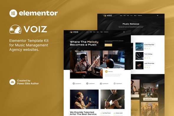 Voiz - Music Management Agency Elementor Template Kit