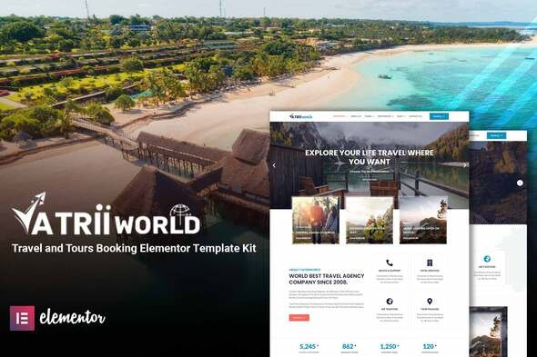 Yatriiworld - Travel & Tours Booking Elementor Template Kit