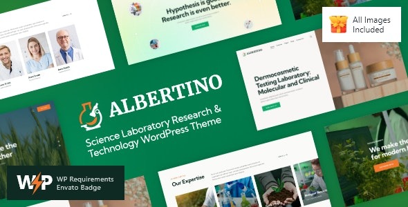 Albertino Science Laboratory Research - Technology WordPress Theme