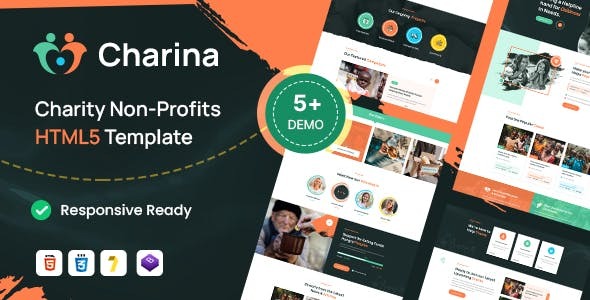 Charina Charity and Nonprofit HTML Template