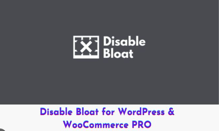 Disable Bloat for WordPress - WooCommerce PRO