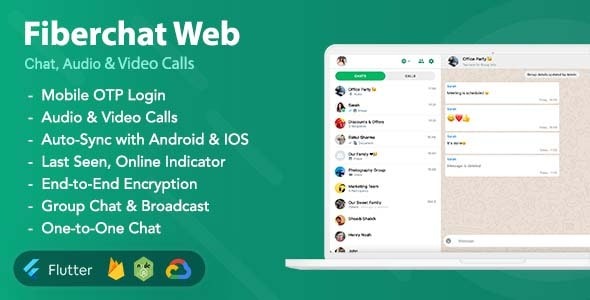 Fiberchat Web Chat - Calling Web App | Flutter Web App