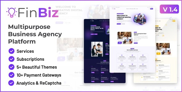 FinBizMultipurpose Business Agency Platform