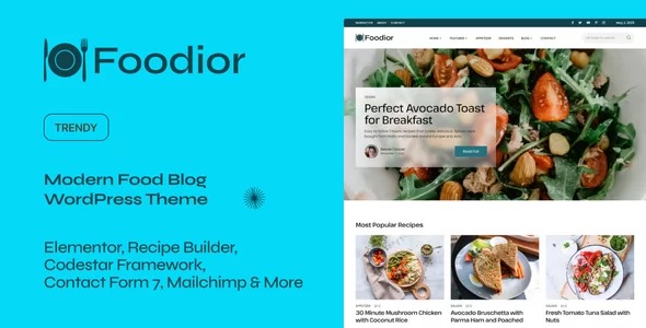 Foodior - Personal Food Blog WordPress Theme