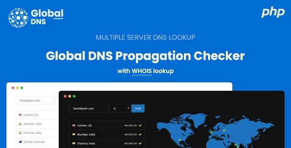 Global DNS - DNS Propagation Checker WHOIS Lookup - PHP