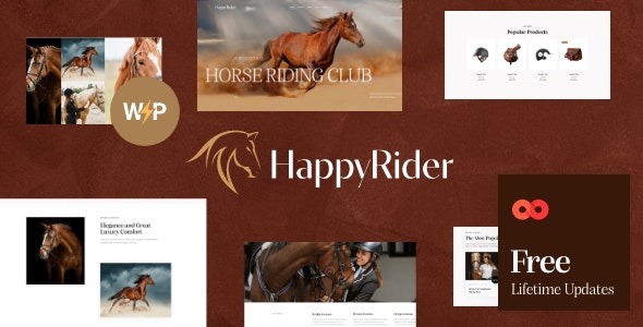 Happy RiderHorse School & Equestrian Center WordPress Theme