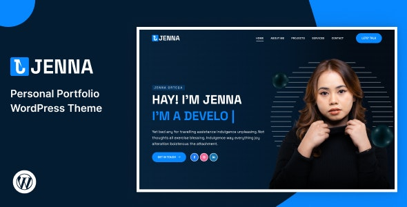 Jenna Personal Portfolio WordPress Theme