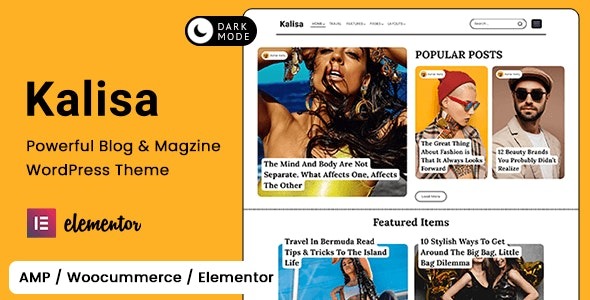 KalisaBlog - Magazine WordPress Theme
