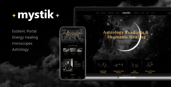 Mystik - Astrology - Esoteric Horoscope Fortune Telling WordPress Theme + RTL
