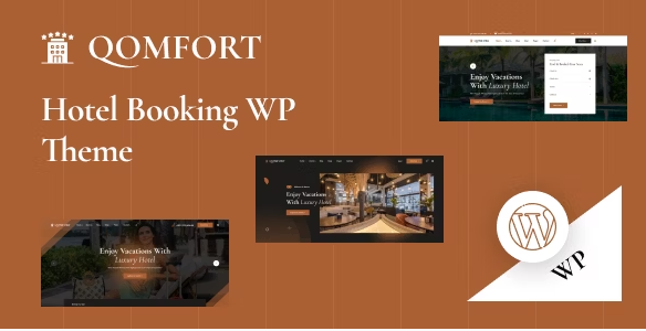 Qomfort Hotel Booking WordPress Theme