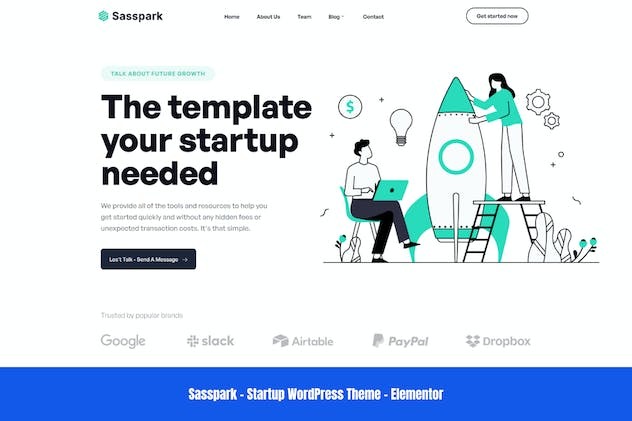 Sasspark - Startup WordPress Theme