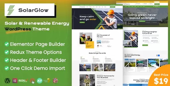 Solarglow - Solar - Renewable Energy WordPress Theme