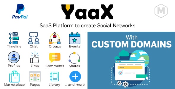 YaaX SaaS Platform To Create Social Networks - With Custom Domains