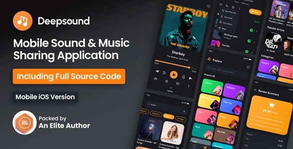 DeepSound IOS Mobile Sound - Music Sharing Platform Mobile IOS Application