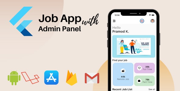 Flutter Job Portal App with Admin Panel