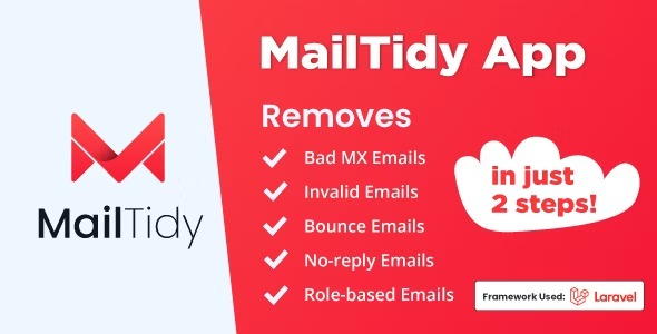 MailTidy Email List Cleaner SAAS Application