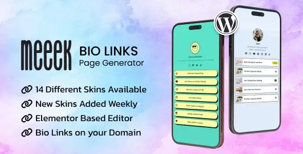 Meeek Elementor Bio Links Builder for WordPress