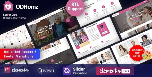 Odhomz - Senior Elderly Care WordPress Theme