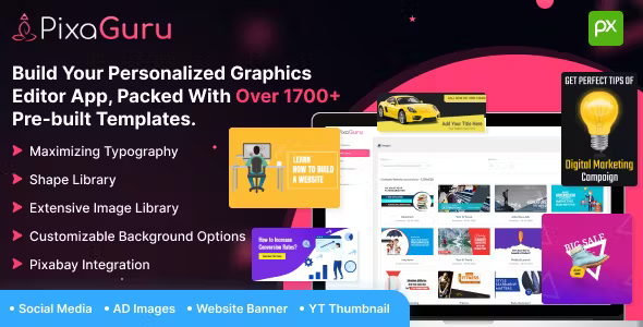 PixaGuru - SAAS Platform to Create Graphics