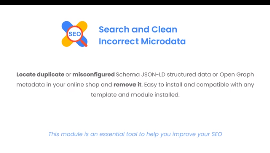 Prestashop Search and Clean Schema JSON-LD Data - SEO prestashop