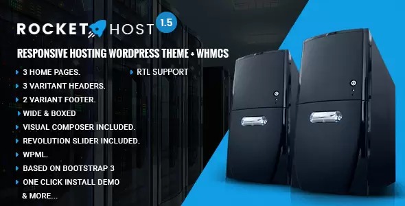 RocketHost Responsive Hosting WordPress Theme + WHMCS