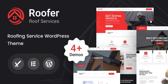 Roofer Roofing Services WordPress Theme + RTL