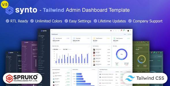 Synto Tailwind HTML Admin Dashboard Template
