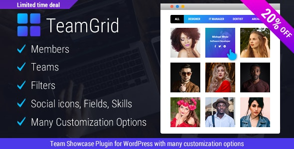 Team Grid Team Member Showcase WordPress Plugin - Team Editor