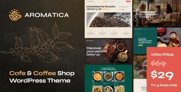 Aromatica Cafe - Coffee Shop WordPress Theme