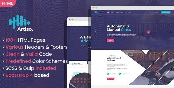 Artiso Fence and Gates Company HTML Template