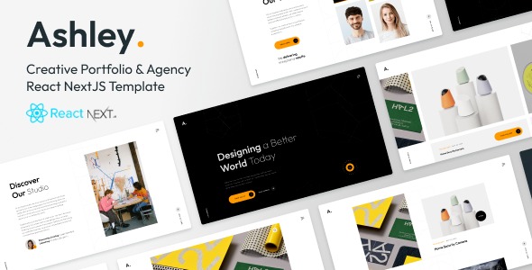 Ashley React NextJS Creative Portfolio Template