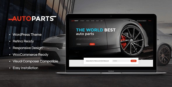 AutoParts Car Parts Store - Auto Services WordPress Theme + Elementor