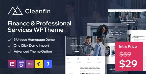 Cleanfin Finance Consulting WordPress Theme