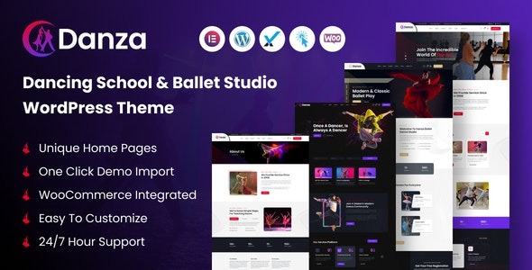 Danza Dancing School and Ballet Studio WordPress Theme