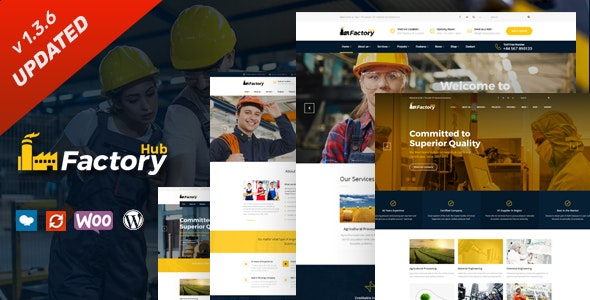 Factory HUB Industry and Construction WordPress Theme