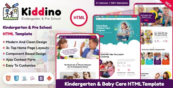 Kiddino Kids - Kindergarten WordPress Theme