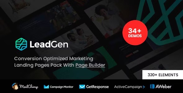 LeadGen Multipurpose Marketing Landing Page Pack with HTML Builder
