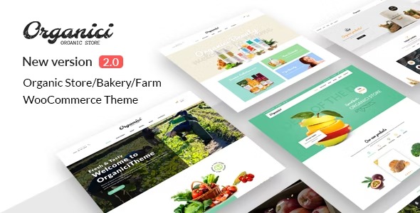 Organici Organic Store Bakery WooCommerce Theme