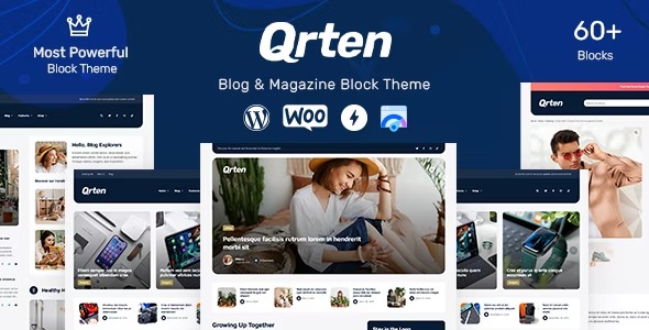 Qrten Block-Based WordPress Theme for Blog - Magazine
