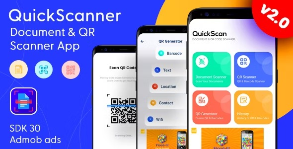 QuickScan - Document Scanner - QR Code Scanner - QR Scanner with Admob Ads