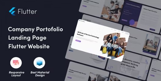 Software Flutter Website - Company Profile in flutter flutter website