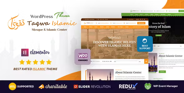 Taqwa Islamic Center WordPress Theme