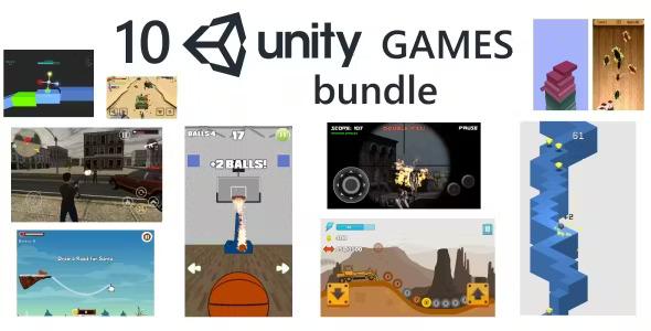 10 Unity Games Premium Bundle (with Admob ads)
