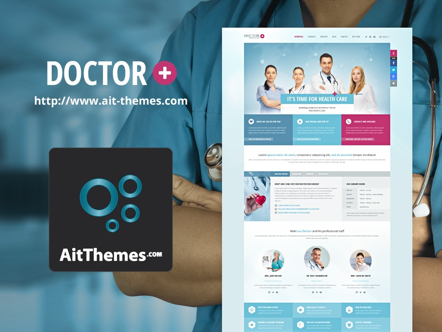 Ait Doctor+ - WordPress Theme