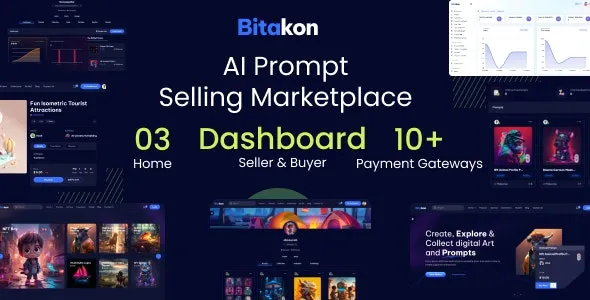 Bitakon AI Prompt Buy Selling Marketplace (Multi Seller)