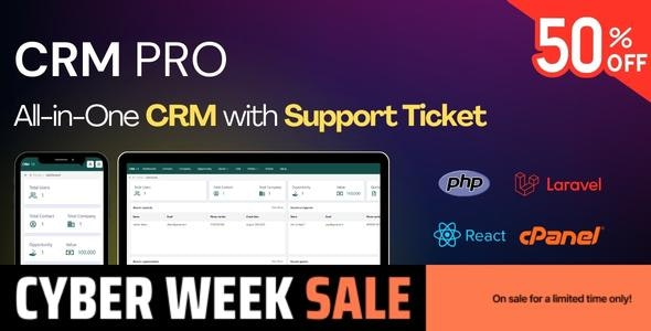 CRM PRO - All in One CRM in Laravel for cPanel
