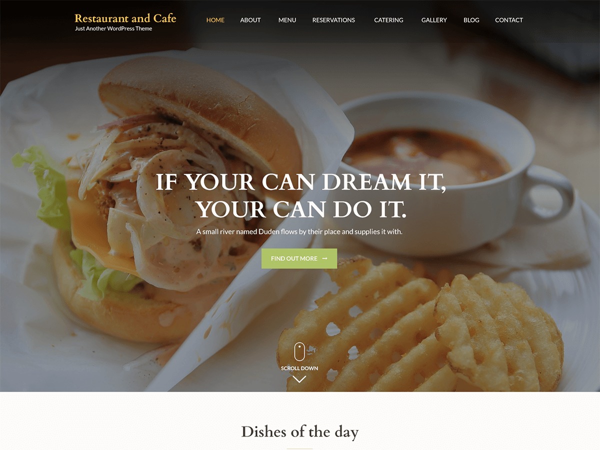 Cafe - Restaurant WordPress Theme