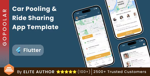 Carpooling App | Bike Pooling App | Ride Sharing App | Car sharing App | Flutter | GoPoolar