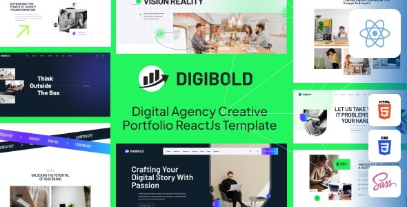 DigiBold - Digital Agency Creative Portfolio React Js Template