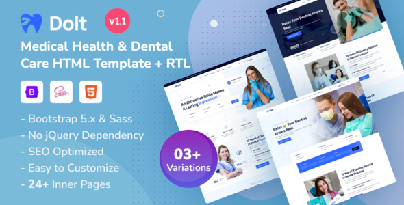 Dolt Medical Health - Dental Care HTML Template